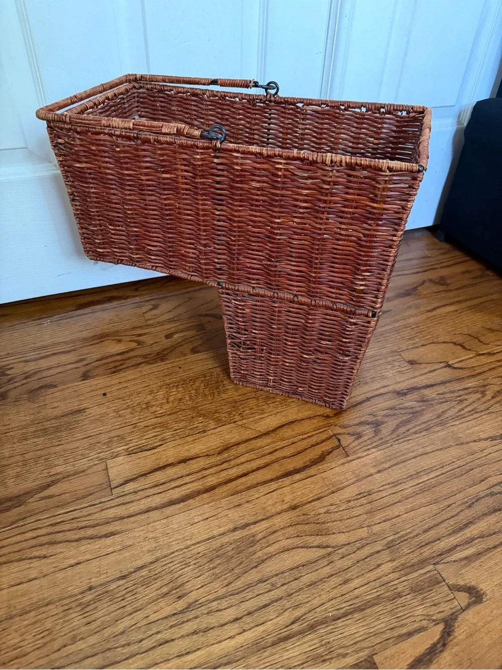 Vintage Wicker Stair Basket
